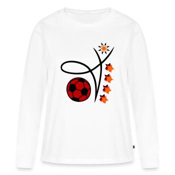 Fußball Event - Frauen Premium Bio Langarmshirt - Weiß - Vorne - Julia (174cm)
