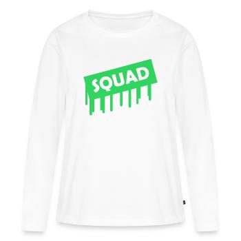 squad- - Frauen Premium Bio Langarmshirt - Weiß - Vorne - Julia (174cm)
