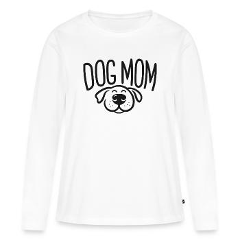 Dog Mom - Dog Mom Design with Sleeping Dog - Women's Premium Organic Long Sleeve Shirt - white - Front - Julia (174cm)