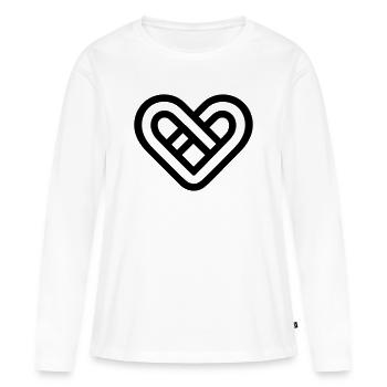cœur infini - T-shirt manches longues Premium bio Femme - blanc - Devant - Julia (174cm)