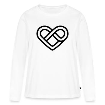 cœur infini - T-shirt manches longues Premium bio Femme - blanc - Devant - Julia (174cm)