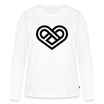 cœur infini - T-shirt manches longues Premium bio Femme - blanc - Devant - Julia (174cm)