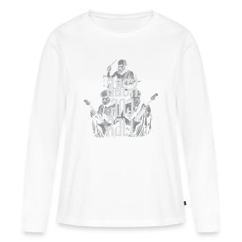 Groupe de philosophes anciens du rock classique T-S - T-shirt manches longues Premium bio Femme - blanc - Devant - Julia (174cm)