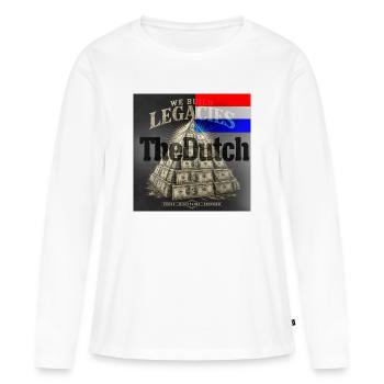 Pyramide Legacy : Concentration et Liberté - T-shirt manches longues Premium bio Femme - blanc - Devant - Julia (174cm)