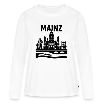 Mainz Silhouette Landmark - Women's Premium Organic Long Sleeve Shirt - white - Front - Julia (174cm)