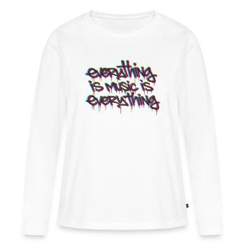 everything is music is everything tricolor - Frauen Premium Bio Langarmshirt - Weiß - Vorne - Julia (174cm)