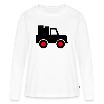 Auto - Frauen Premium Bio Langarmshirt - Weiß - Vorne - Julia (174cm)