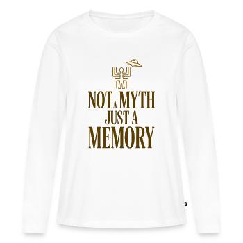 Keine Mythos-Erinnerung - Frauen Premium Bio Langarmshirt - Weiß - Vorne - Julia (174cm)