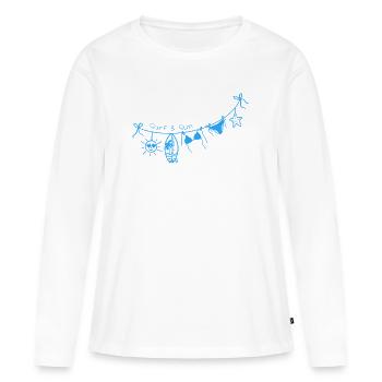 Surf & Sun - Women's Premium Organic Long Sleeve Shirt - white - Front - Julia (174cm)