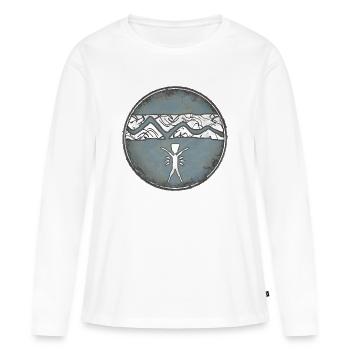 Maori Design - T-shirt manches longues Premium bio Femme - blanc - Devant - Julia (174cm)