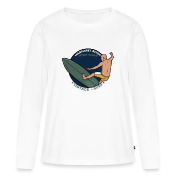 Vintage Margaret River Western Australia Brandung - Frauen Premium Bio Langarmshirt - Weiß - Vorne - Julia (174cm)