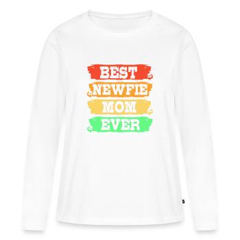 Newfoundland Mom Mom Mom Mom - Women's Premium Organic Long Sleeve Shirt - white - Front - Julia (174cm)