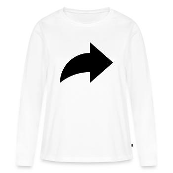 Pfeil, share - Women's Premium Organic Long Sleeve Shirt - white - Front - Julia (174cm)