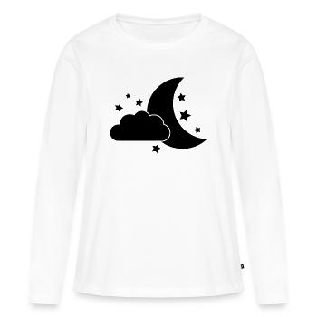 Bonne nuit - T-shirt manches longues Premium bio Femme - blanc - Devant - Julia (174cm)