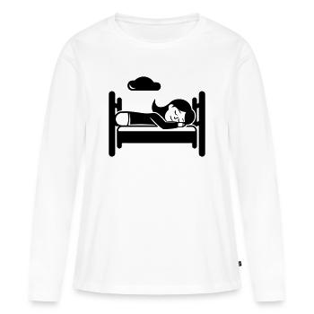 Sleeping Tired - Women's Premium Organic Long Sleeve Shirt - white - Front - Julia (174cm)
