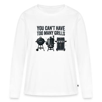 On ne peut pas en griller trop - T-shirt manches longues Premium bio Femme - blanc - Devant - Julia (174cm)
