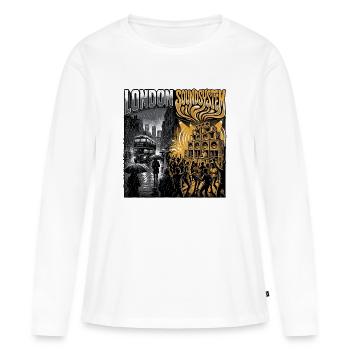 London Soundsystem - T-shirt manches longues Premium bio Femme - blanc - Devant - Julia (174cm)
