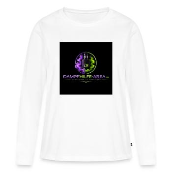 Dampfhilfe Area Neon Logo - Frauen Premium Bio Langarmshirt - Weiß - Vorne - Julia (174cm)