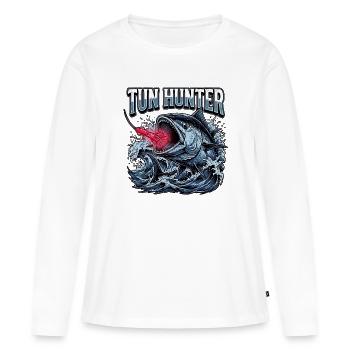 Do Hunter - T-shirt manches longues Premium bio Femme - blanc - Devant - Julia (174cm)
