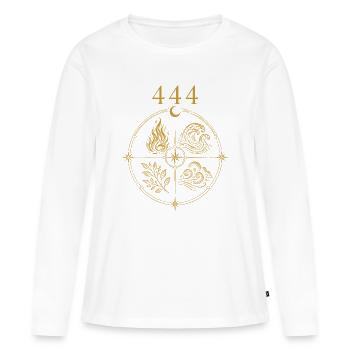 444 Protection élémentaire - T-shirt manches longues Premium bio Femme - blanc - Devant - Julia (174cm)