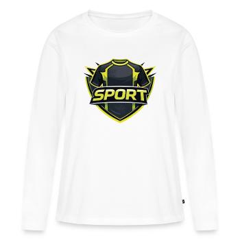 Sport - T-shirt manches longues Premium bio Femme - blanc - Devant - Julia (174cm)