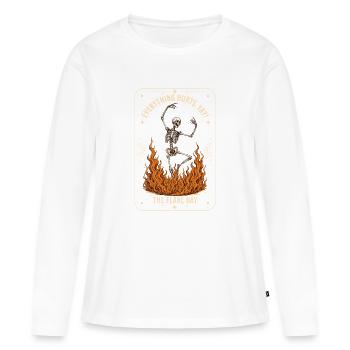Everything Hurts Rhythmus Day Arthritis-Humor - Frauen Premium Bio Langarmshirt - Weiß - Vorne - Julia (174cm)