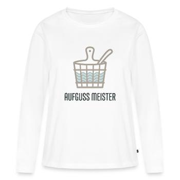 Sauna Experte - Frauen Premium Bio Langarmshirt - Weiß - Vorne - Julia (174cm)