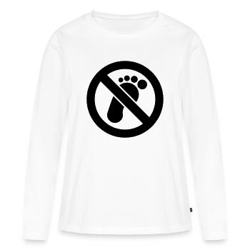 No trespassing. Barefoot walking prohibited - Women's Premium Organic Long Sleeve Shirt - white - Front - Julia (174cm)