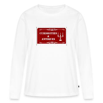 Kuriositäten und Antiquitäten Vintage-Schild – Gotische Dose - Frauen Premium Bio Langarmshirt - Weiß - Vorne - Julia (174cm)