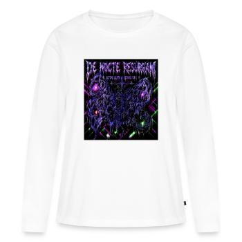 De Nocte Resurgam – Cyber Grunge Gothic Moth - T-shirt manches longues Premium bio Femme - blanc - Devant - Julia (174cm)