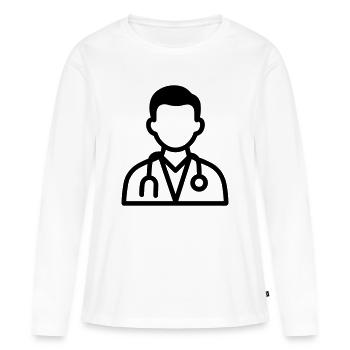 doctor - Women's Premium Organic Long Sleeve Shirt - white - Front - Julia (174cm)