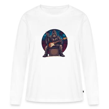 Metal Gorilla Guitare électrique Scène Rock Musi - T-shirt manches longues Premium bio Femme - blanc - Devant - Julia (174cm)