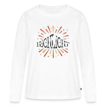 Logo de la mise en avant Sunbeam - T-shirt manches longues Premium bio Femme - blanc - Devant - Julia (174cm)