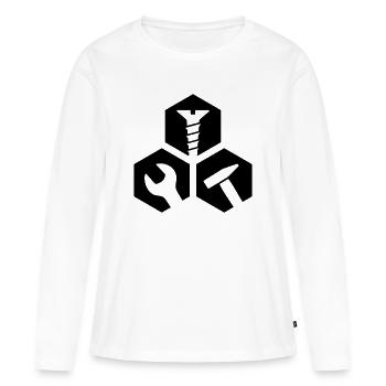 Outil Tournevis Hexagon - T-shirt manches longues Premium bio Femme - blanc - Devant - Julia (174cm)