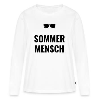 Sommermensch - Frauen Premium Bio Langarmshirt - Weiß - Vorne - Julia (174cm)