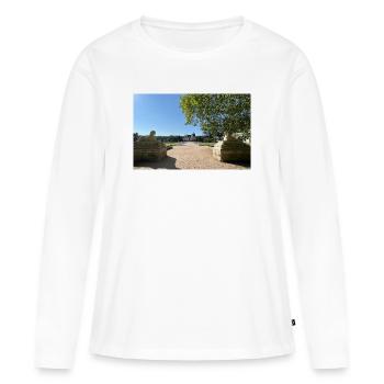 Château de Chenonceau  - T-shirt manches longues Premium bio Femme - blanc - Devant - Julia (174cm)