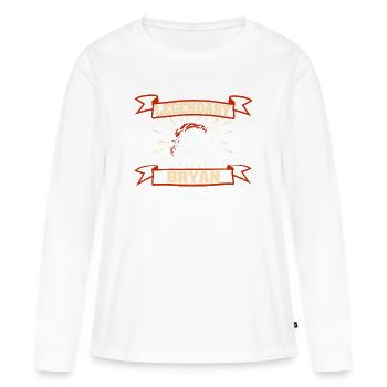 Shrovetide Bryan - T-shirt manches longues Premium bio Femme - blanc - Devant - Julia (174cm)