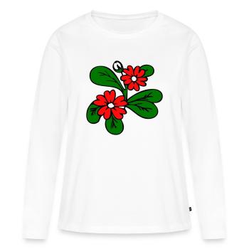 Fantasme de la Fleur - T-shirt manches longues Premium bio Femme - blanc - Devant - Julia (174cm)