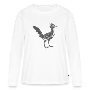 Roadrunner - Frauen Premium Bio Langarmshirt - Weiß - Vorne - Julia (174cm)