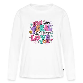 Lehrerin Spruch Humor Schule Geschenkidee - Frauen Premium Bio Langarmshirt - Weiß - Vorne - Julia (174cm)