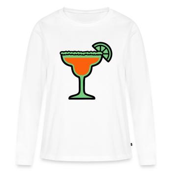 Cocktail Glass Summer Drink Vacances de garçon pour filles - T-shirt manches longues Premium bio Femme - blanc - Devant - Julia (174cm)