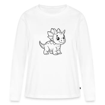 Baby Triceratops - Women's Premium Organic Long Sleeve Shirt - white - Front - Julia (174cm)