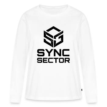 Dunkle Geometrie Cube Muster - Frauen Premium Bio Langarmshirt - Weiß - Vorne - Julia (174cm)