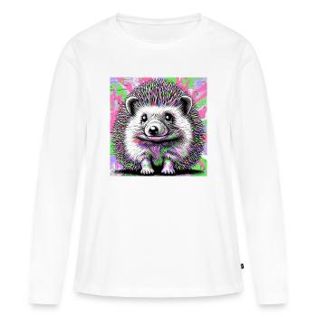 hedgehog - Women's Premium Organic Long Sleeve Shirt - white - Front - Julia (174cm)
