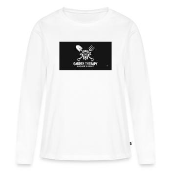 Gartentherapie Natur Reset - Frauen Premium Bio Langarmshirt - Weiß - Vorne - Julia (174cm)