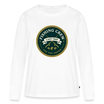 Bachelor Party T-Shirt | Last Catch Team - Women's Premium Organic Long Sleeve Shirt - white - Front - Julia (174cm)