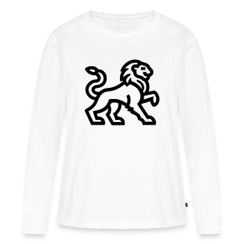 chimère - T-shirt manches longues Premium bio Femme - blanc - Devant - Julia (174cm)