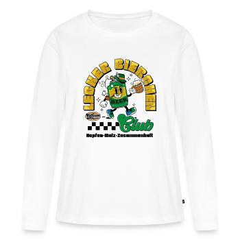 Lecker Bierchen Club Bier Bierliebhaber - Frauen Premium Bio Langarmshirt - Weiß - Vorne - Julia (174cm)
