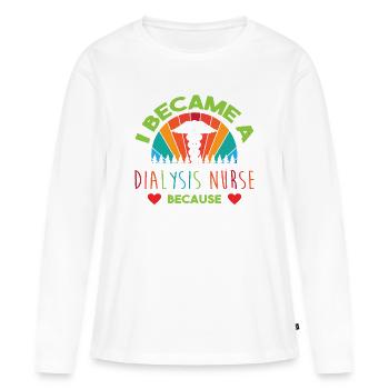 Dialyse Krankenschwester - Frauen Premium Bio Langarmshirt - Weiß - Vorne - Julia (174cm)