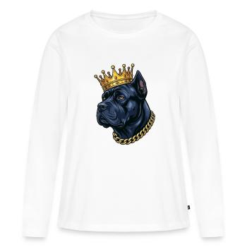 Cane Corso Crown Italian Mastiff Royal - Women's Premium Organic Long Sleeve Shirt - white - Front - Julia (174cm)